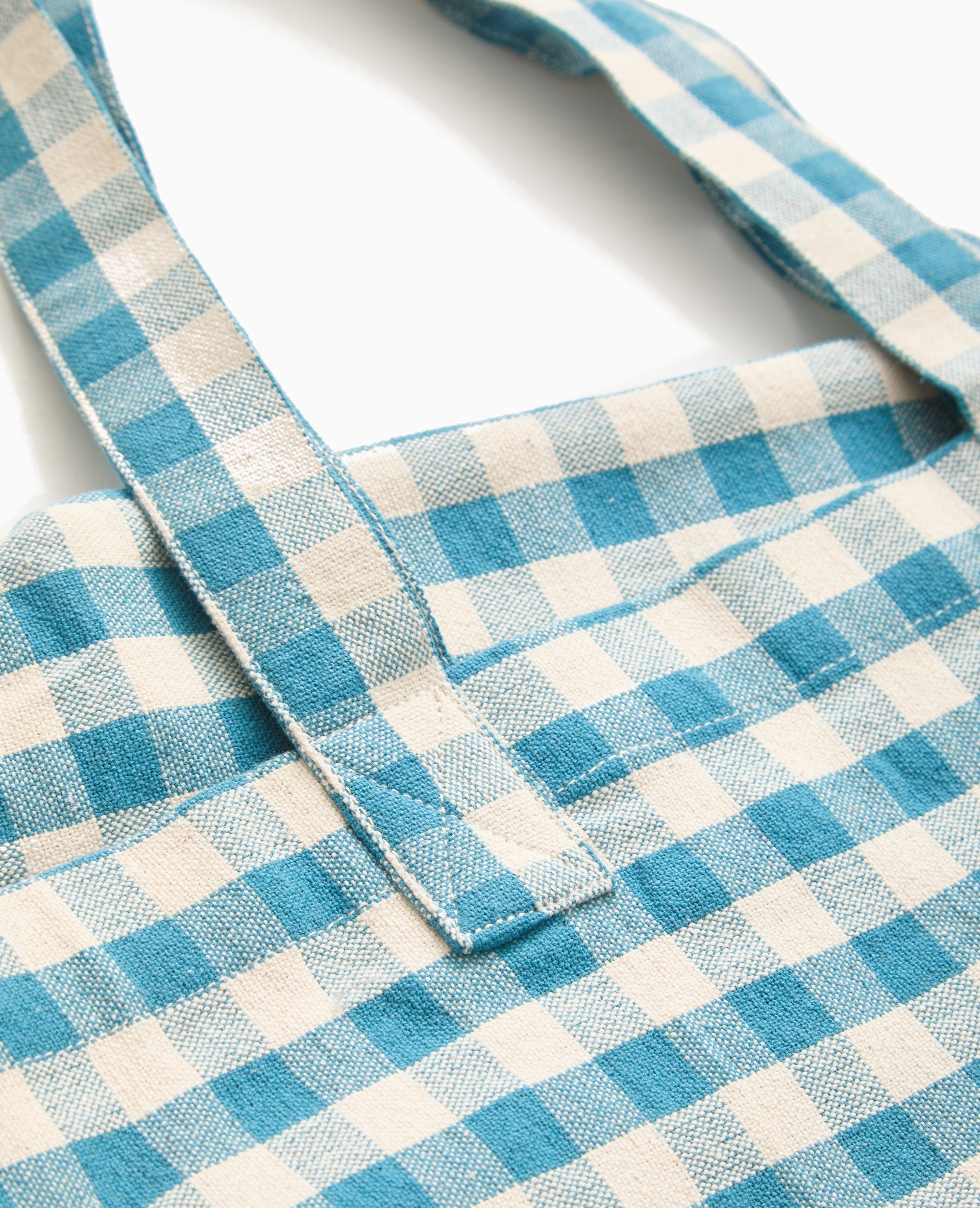 Grand totebag en tissu épais motif vichy