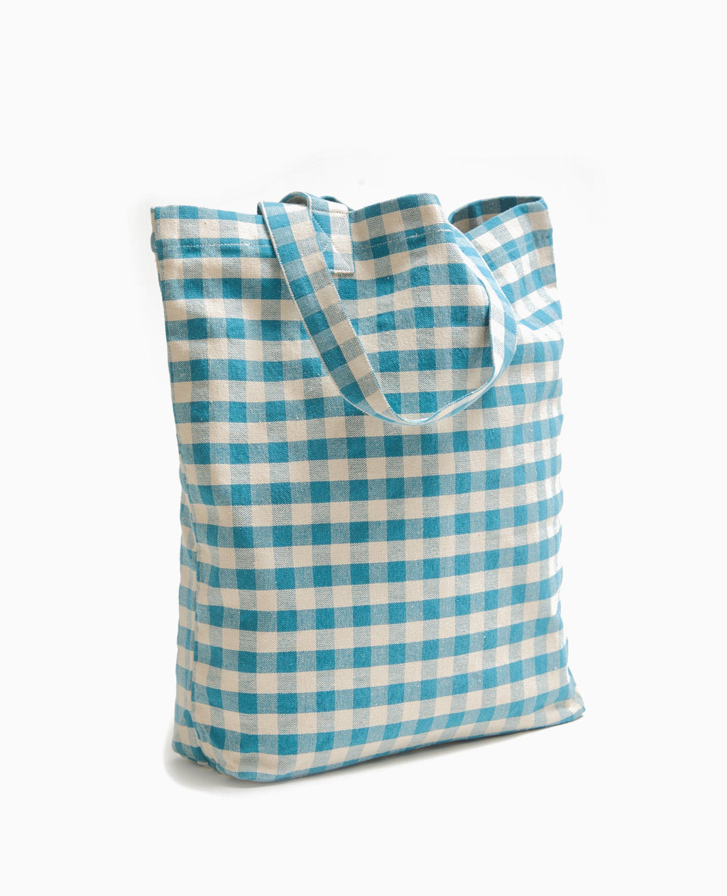 Grand totebag en tissu épais motif vichy