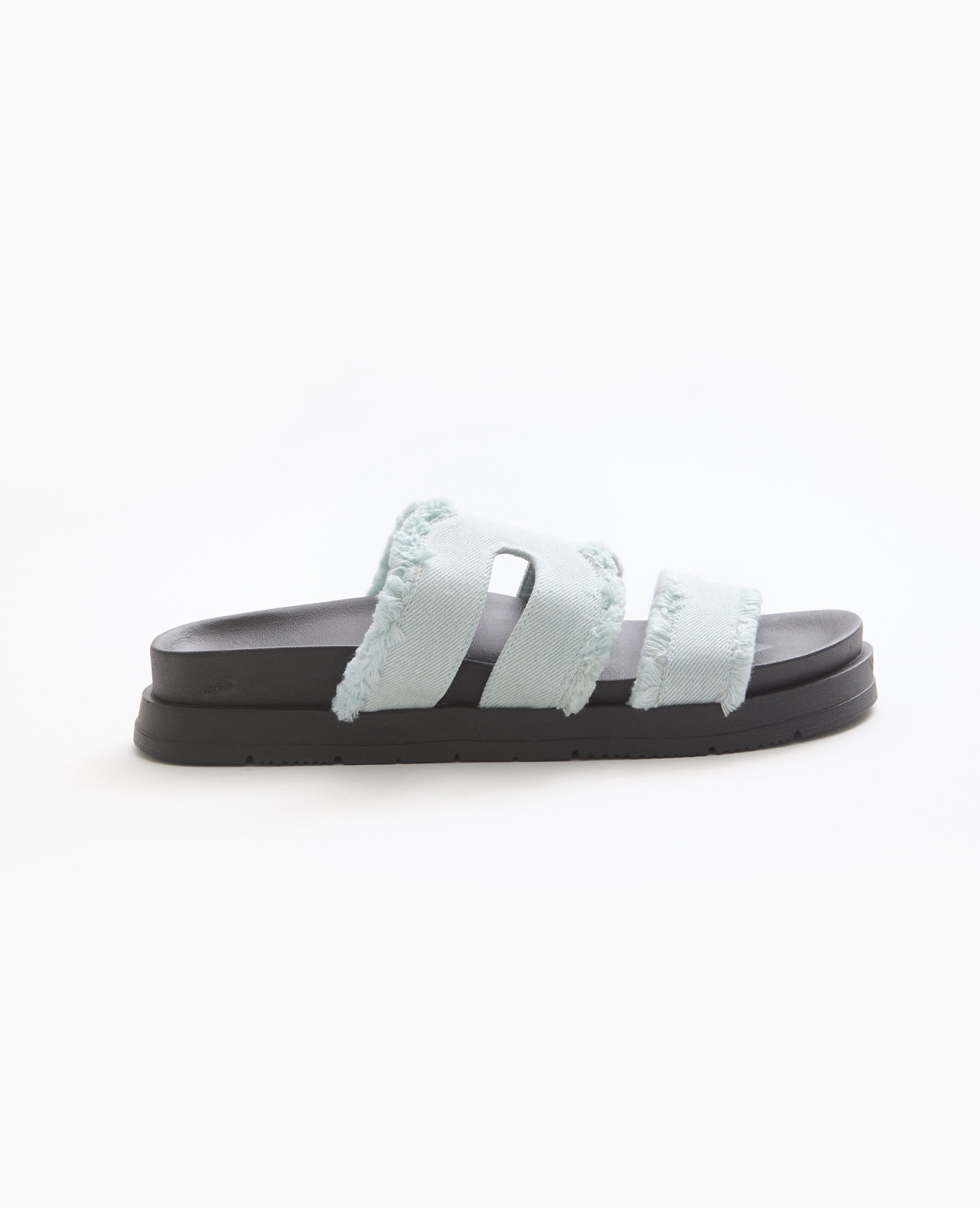 Mules plates avec jean