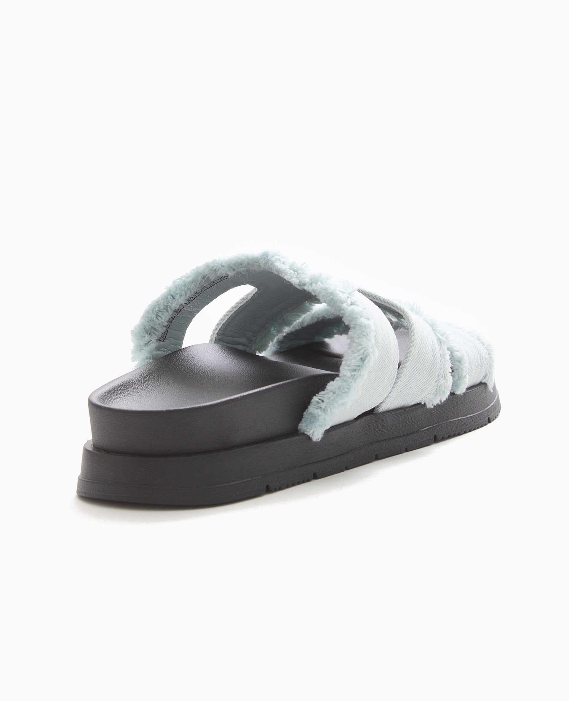 Mules plates avec jean