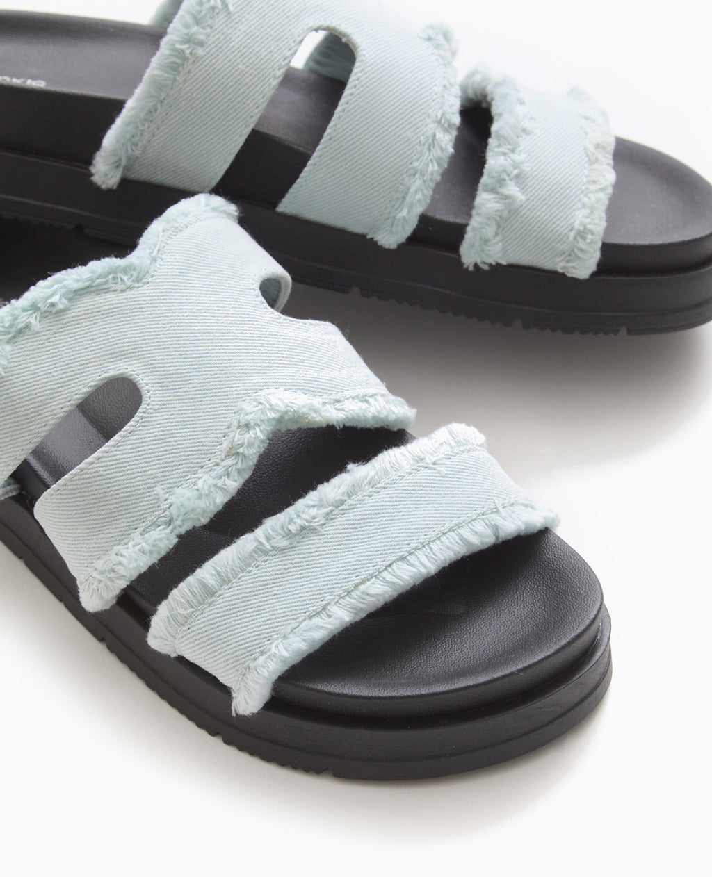 Mules plates avec jean
