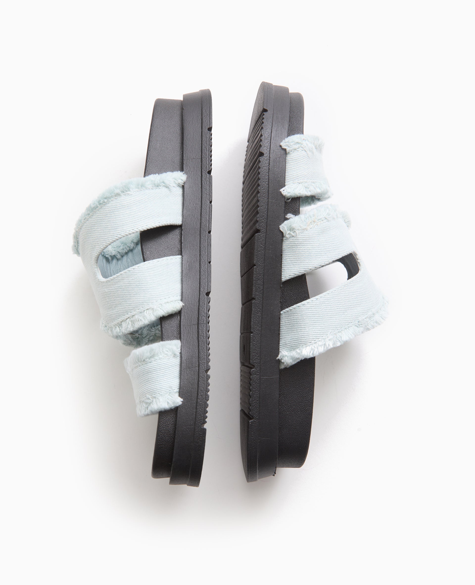Mules plates avec jean