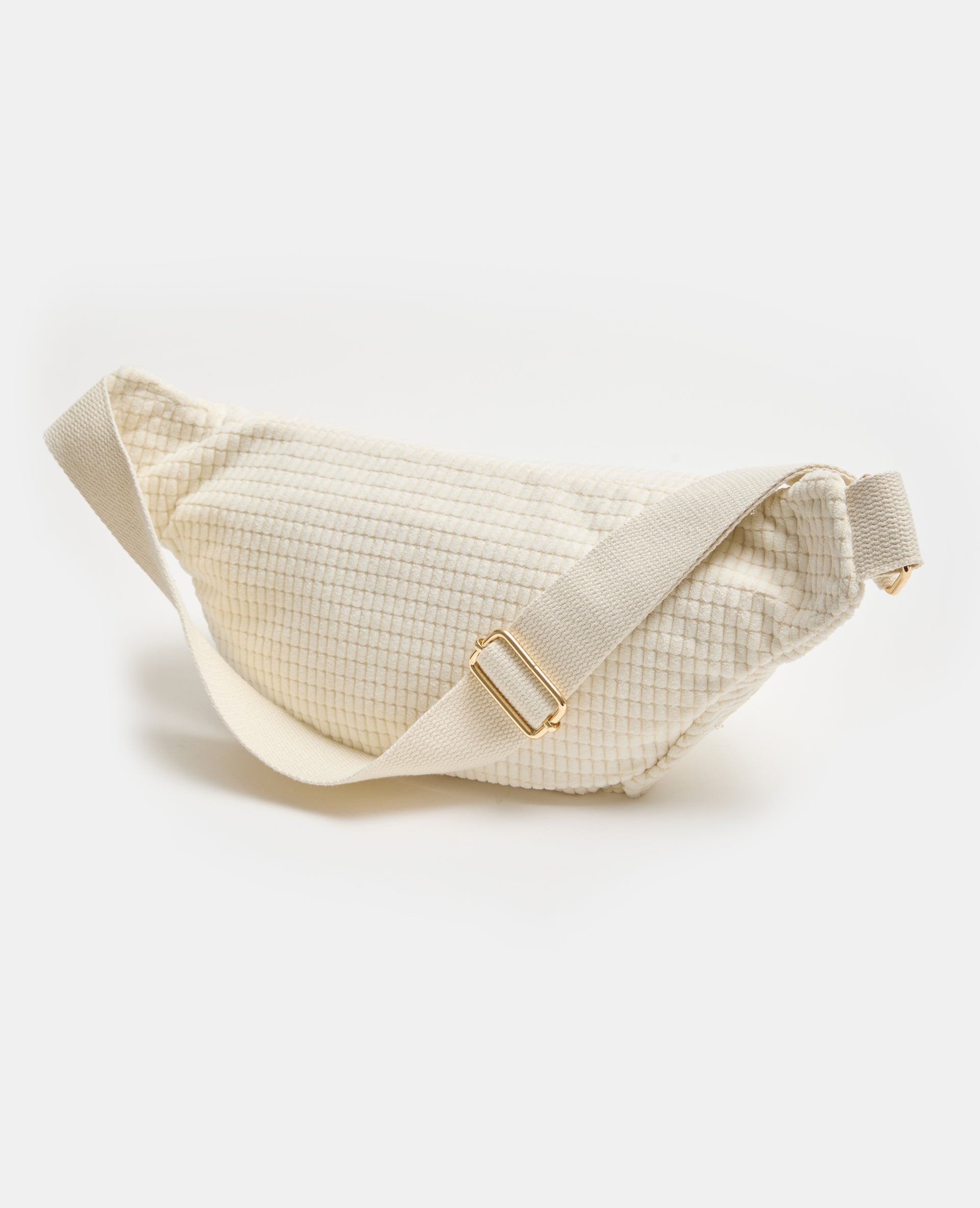 Sac banane en velours avec ourson brodé