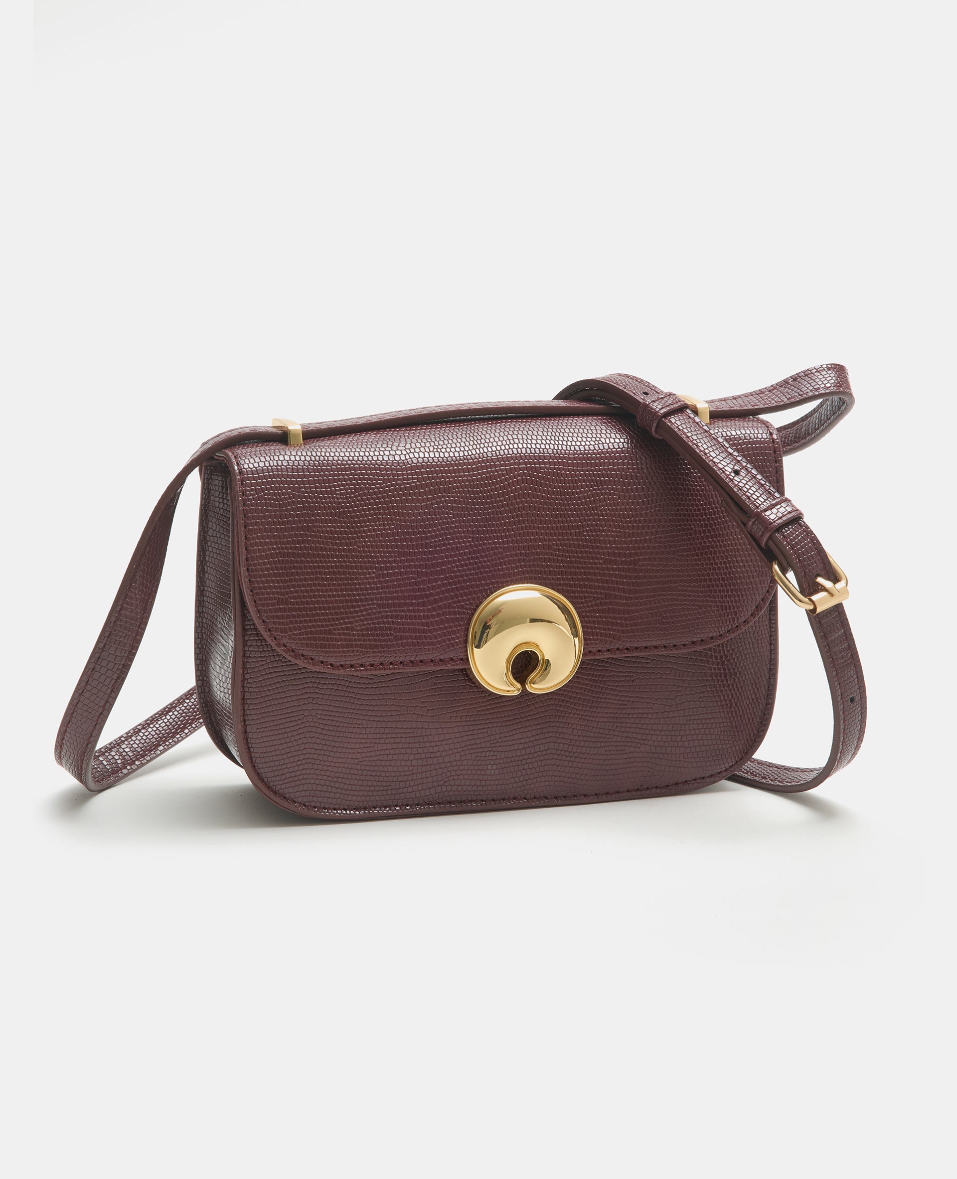 Petit sac boxy effet serpent avec boucle fantaisie