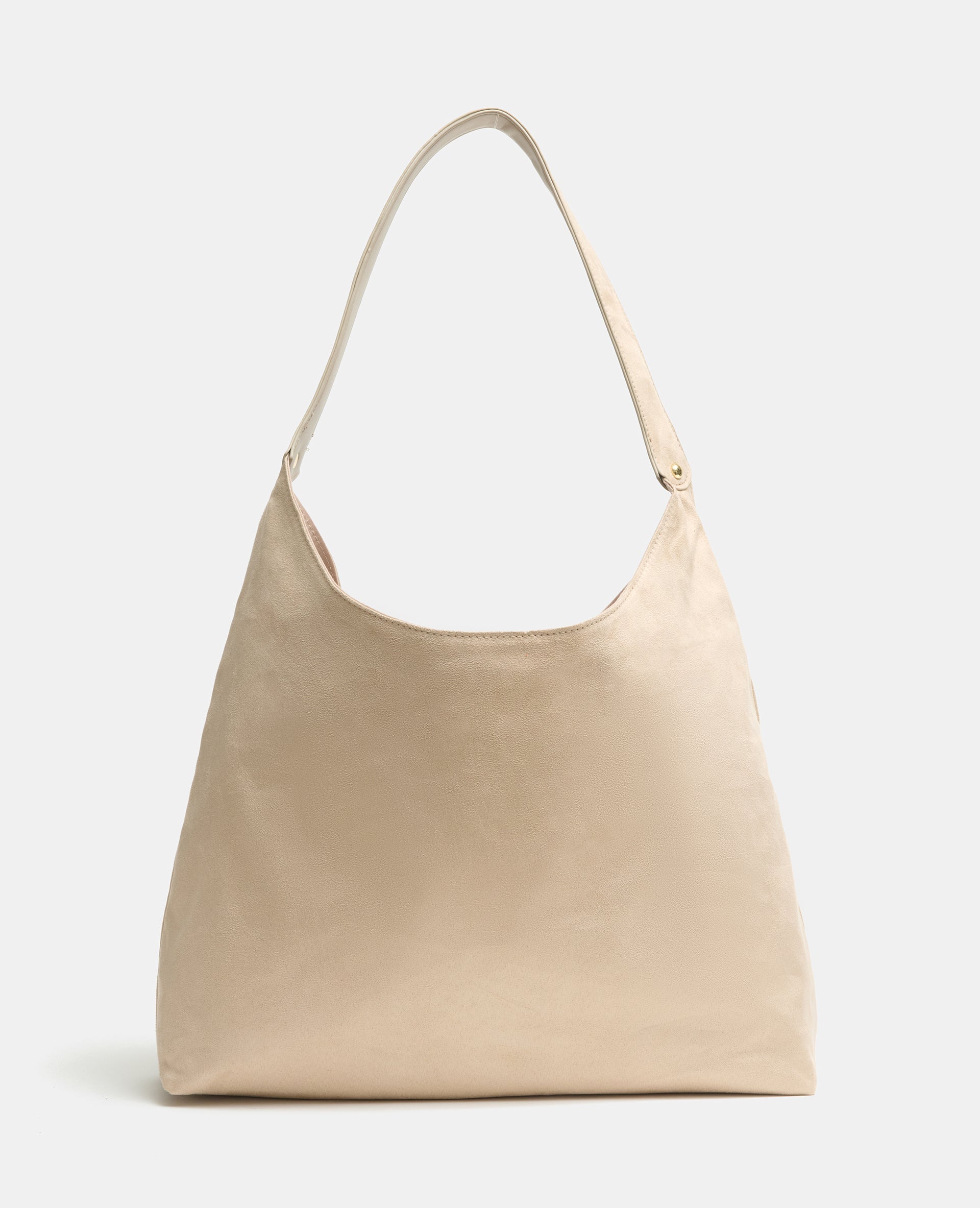 Grand sac en suédine porté épaule