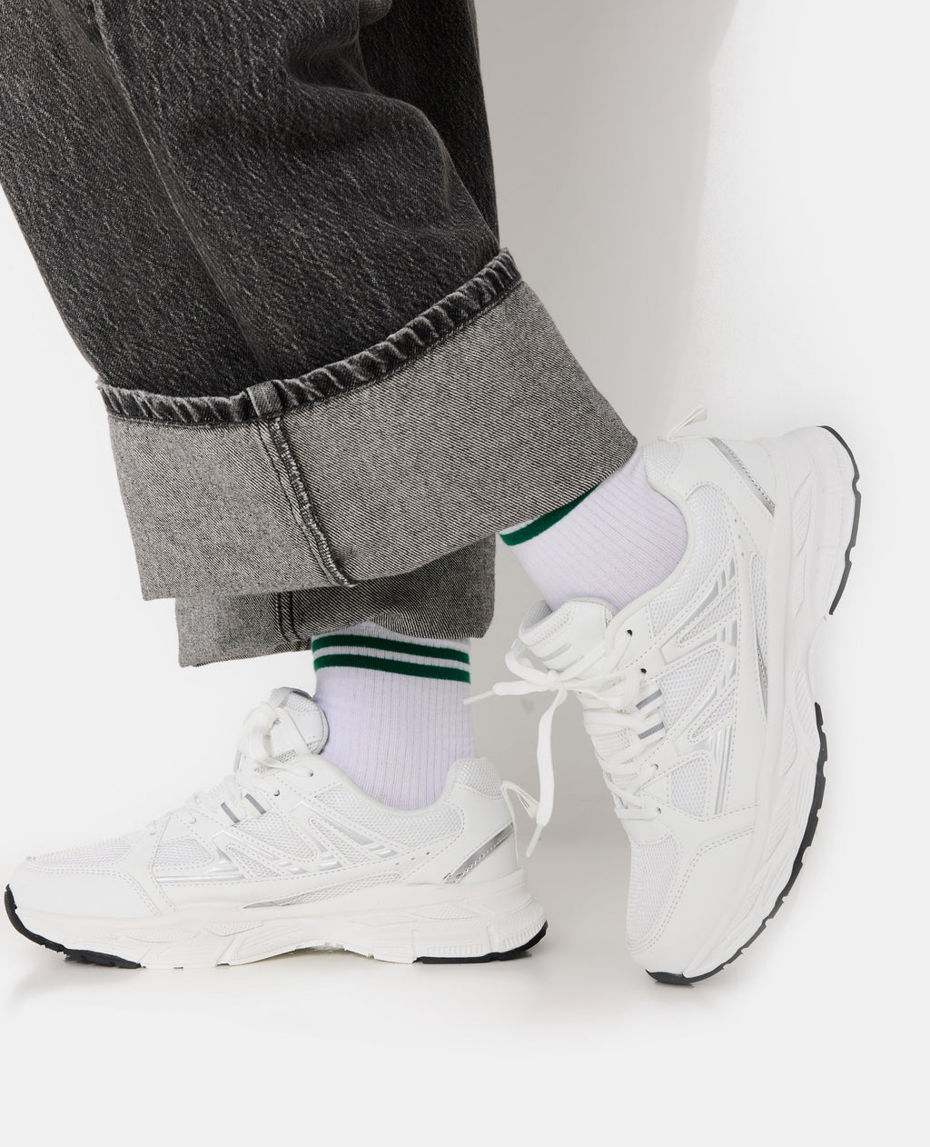 Baskets esprit running avec grosses semelles