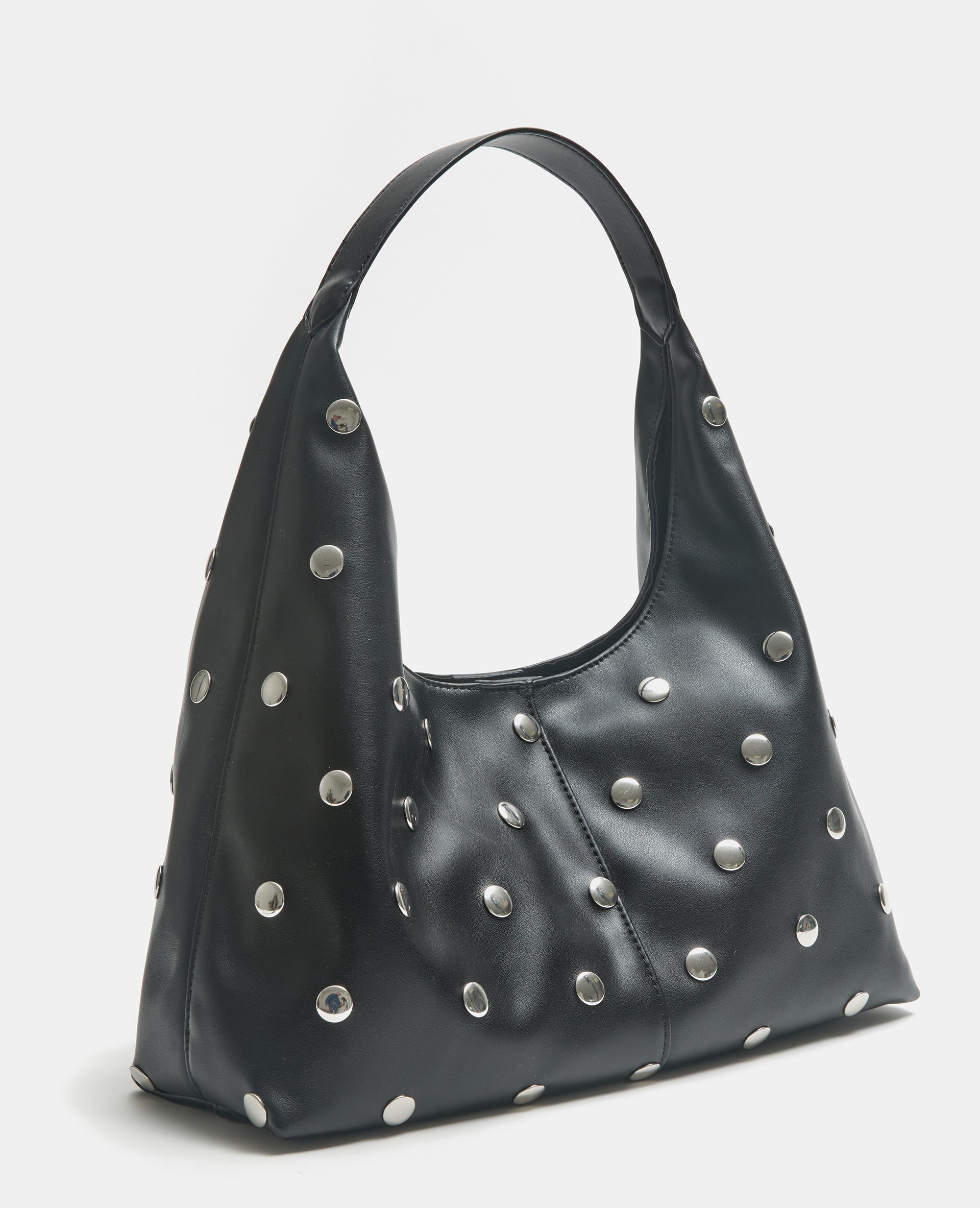 Grand sac en simili souple avec clous en all over