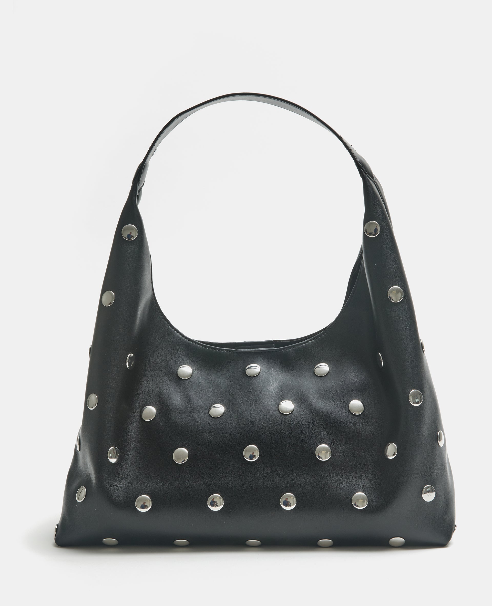 Grand sac en simili souple avec clous en all over