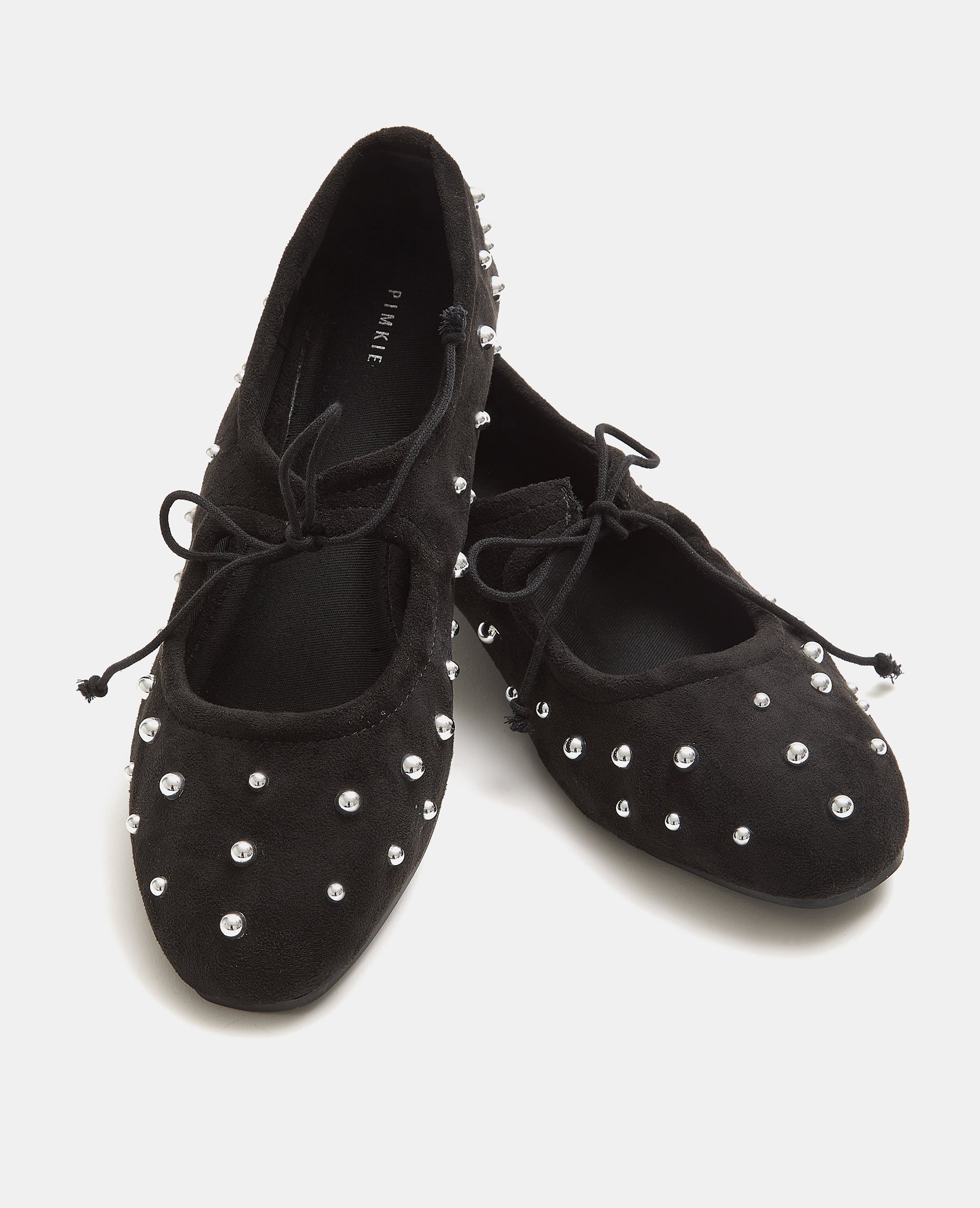 Ballerines en suédine avec clous