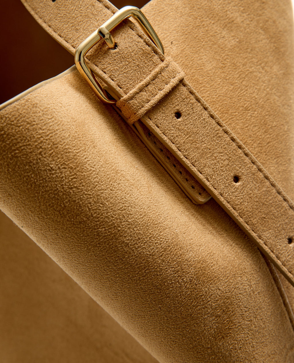 Grand sac en suédine avec bandoulière