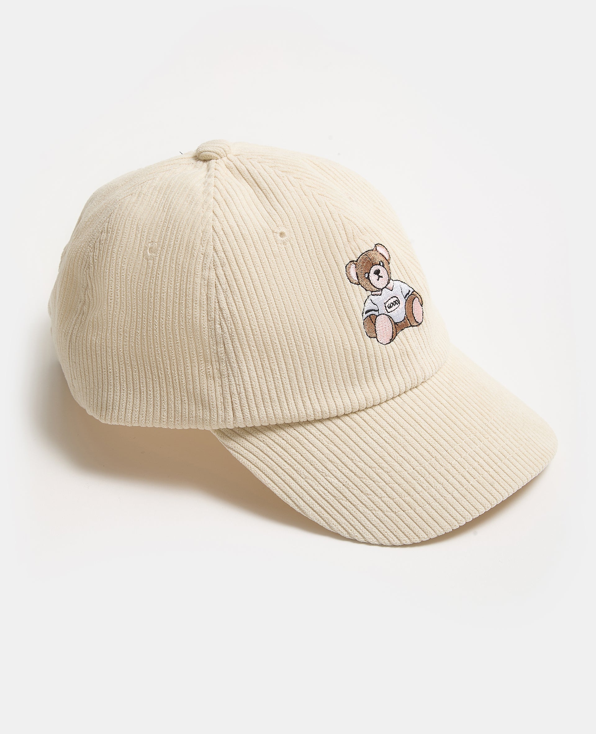 Casquette en velours avec ourson brodé