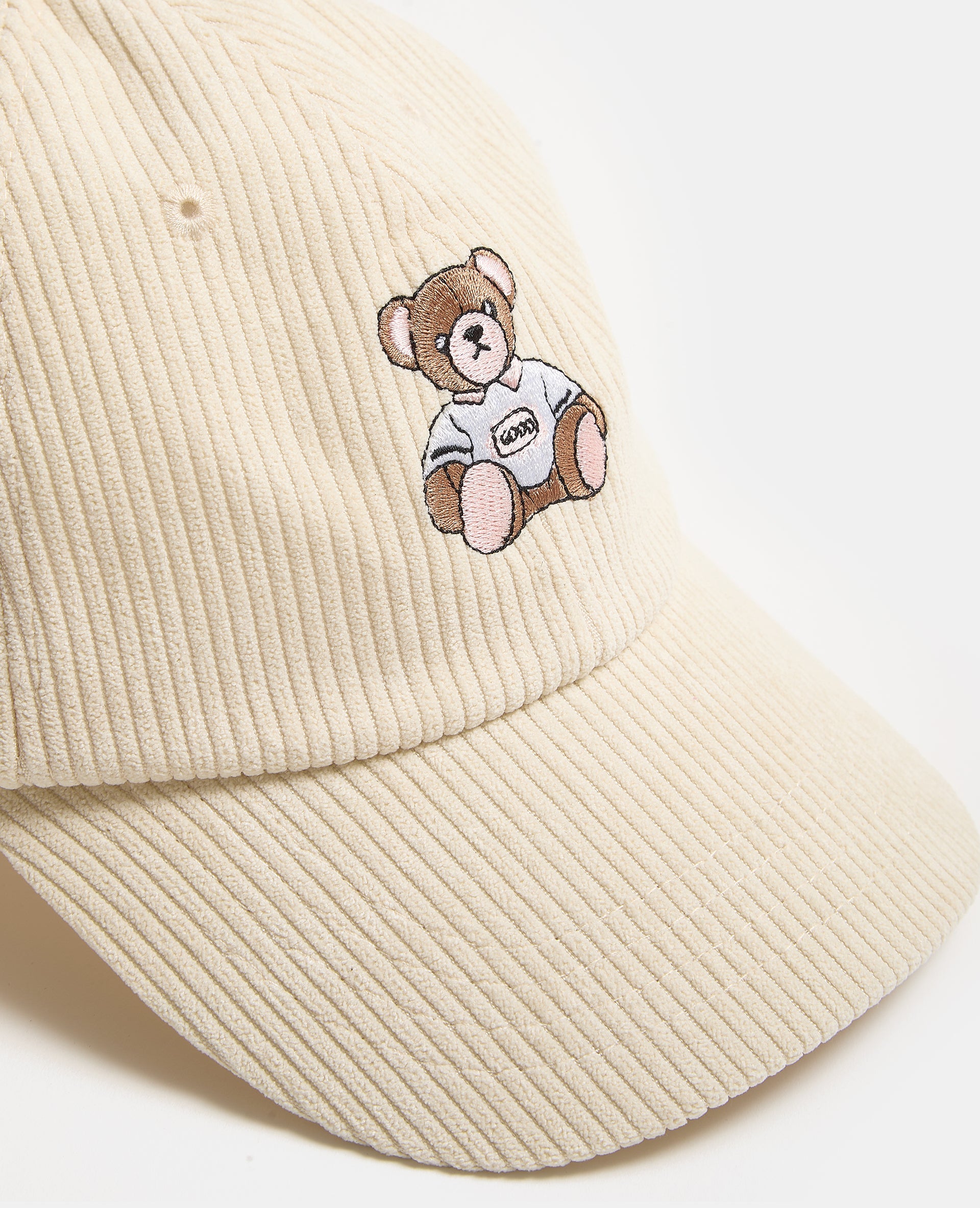 Casquette en velours avec ourson brodé