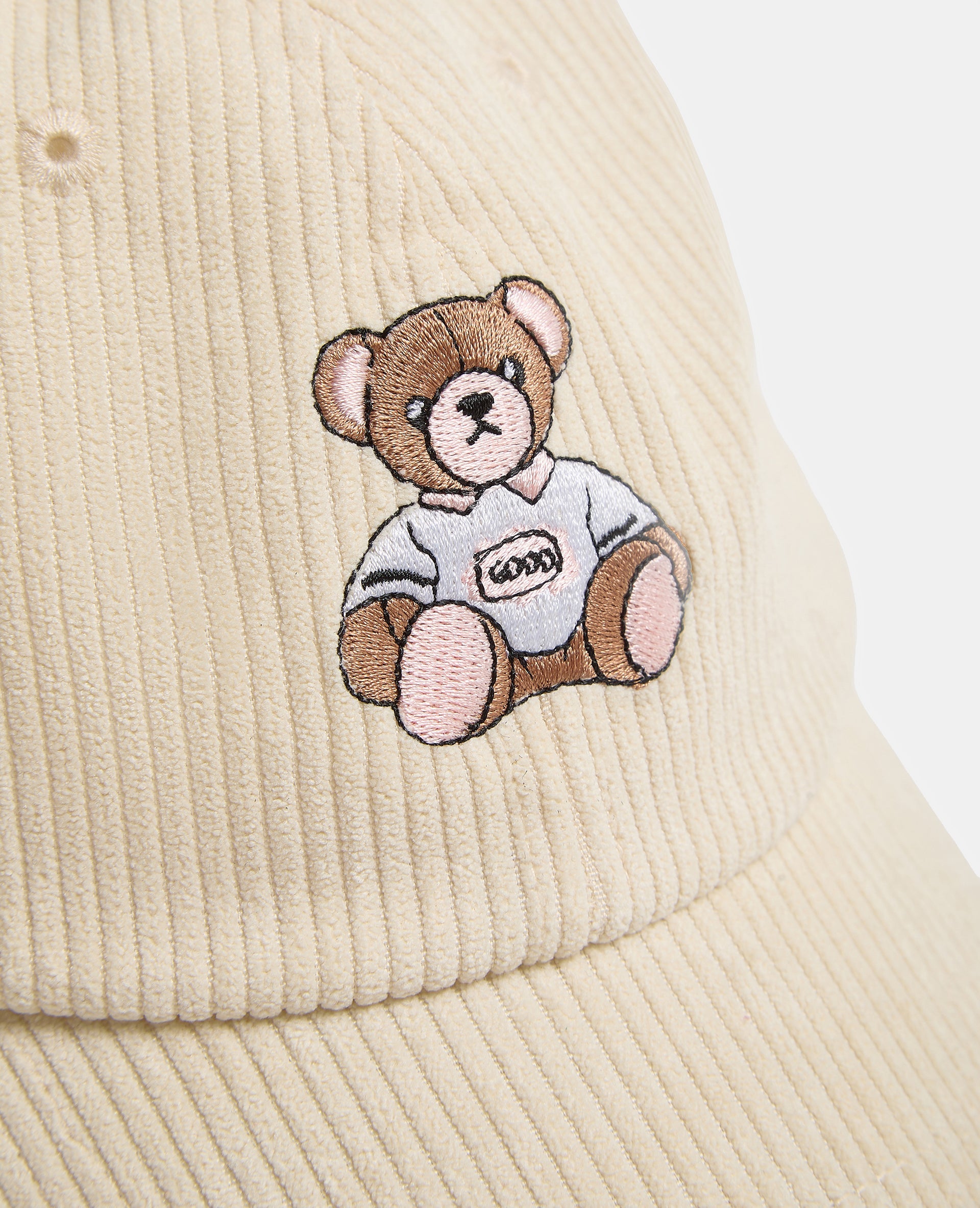 Casquette en velours avec ourson brodé