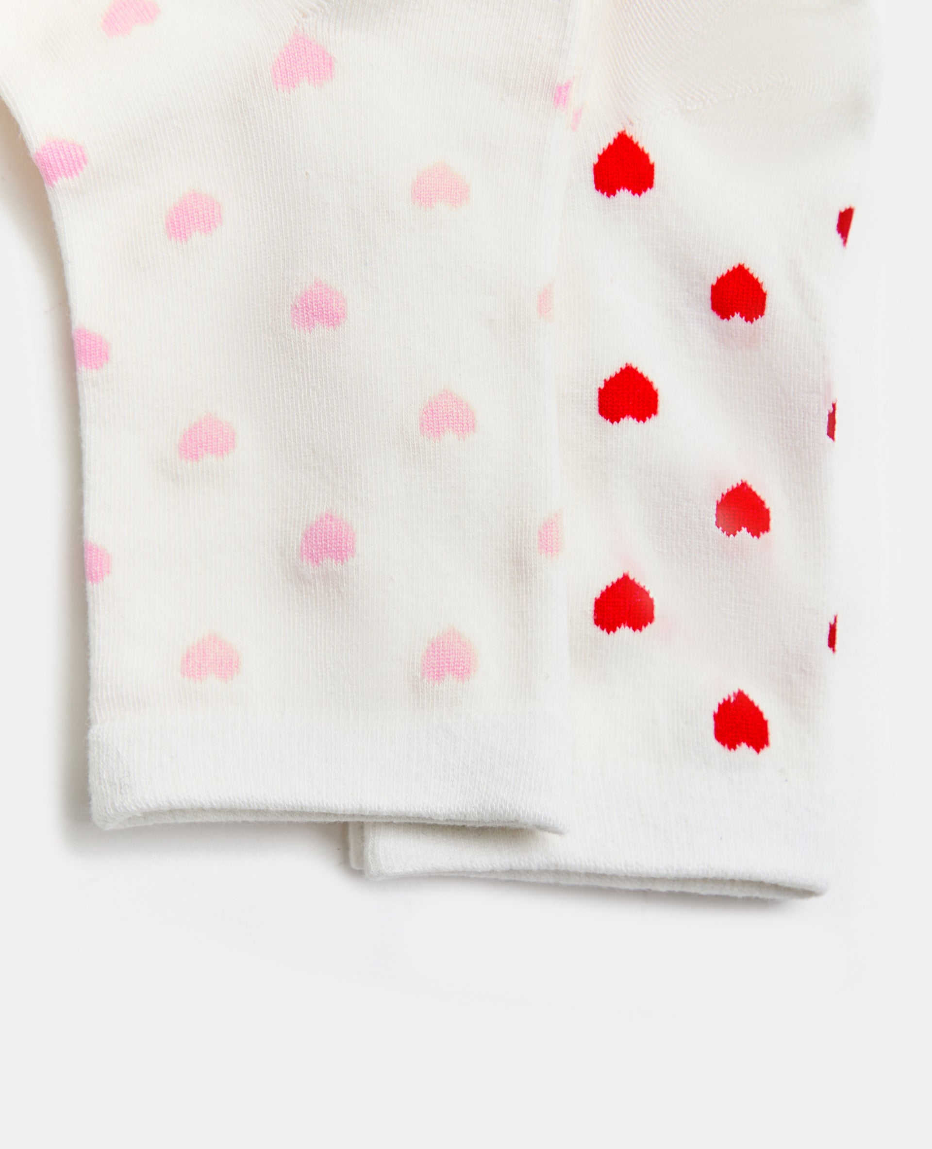 Lot de 2 paires de chaussettes avec cœurs