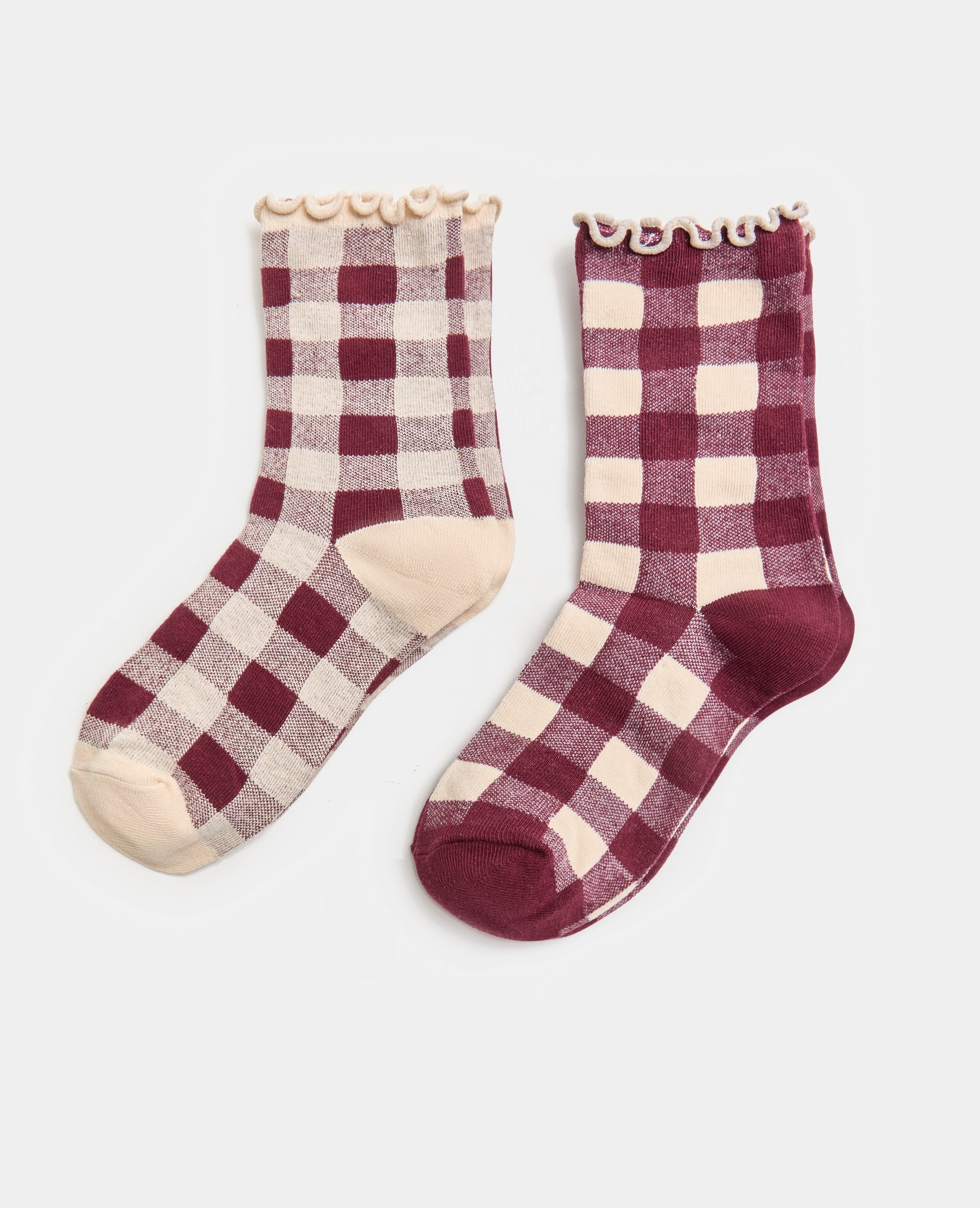 Lot de 2 paires de chaussettes à carreaux