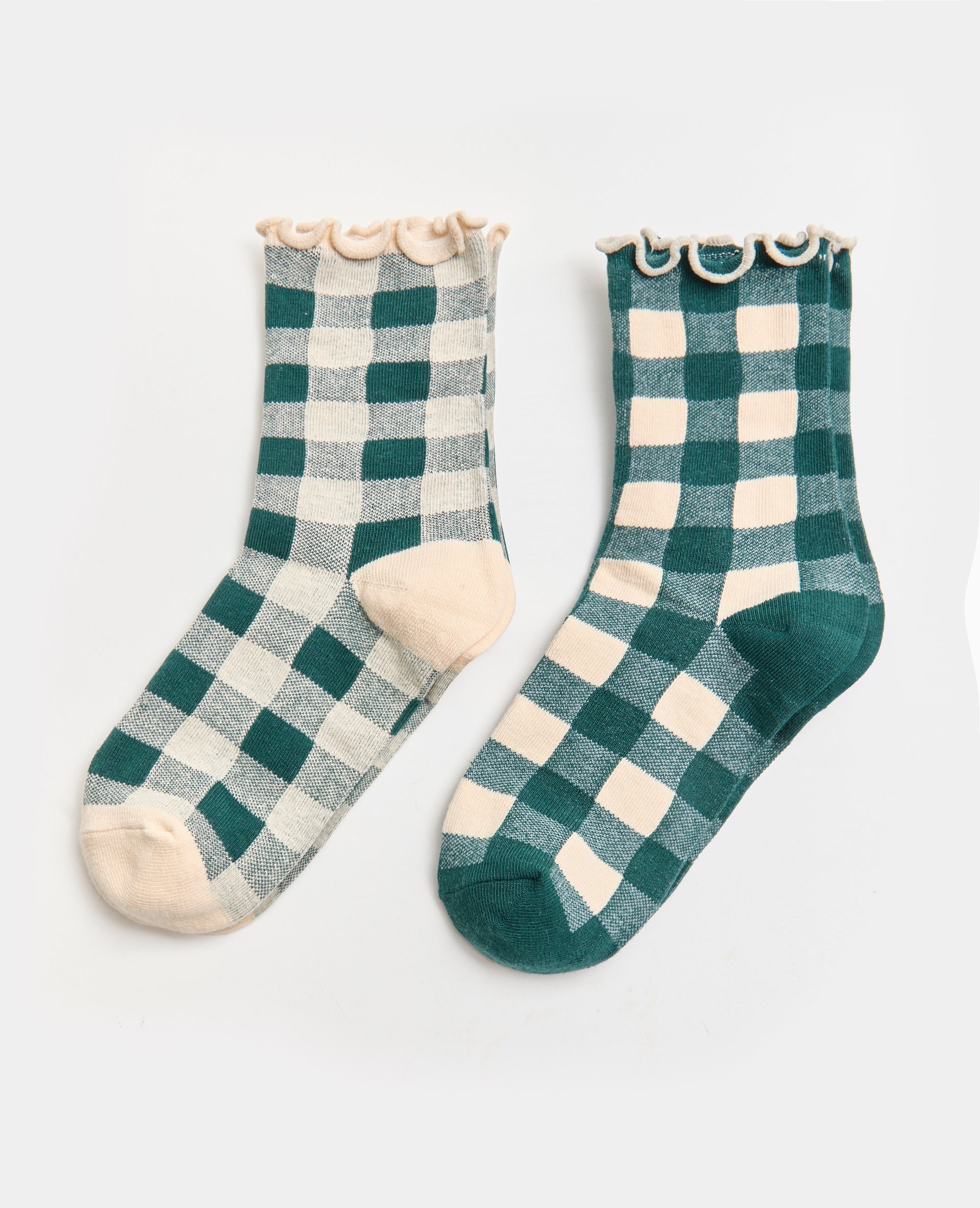Lot de 2 paires de chaussettes à carreaux