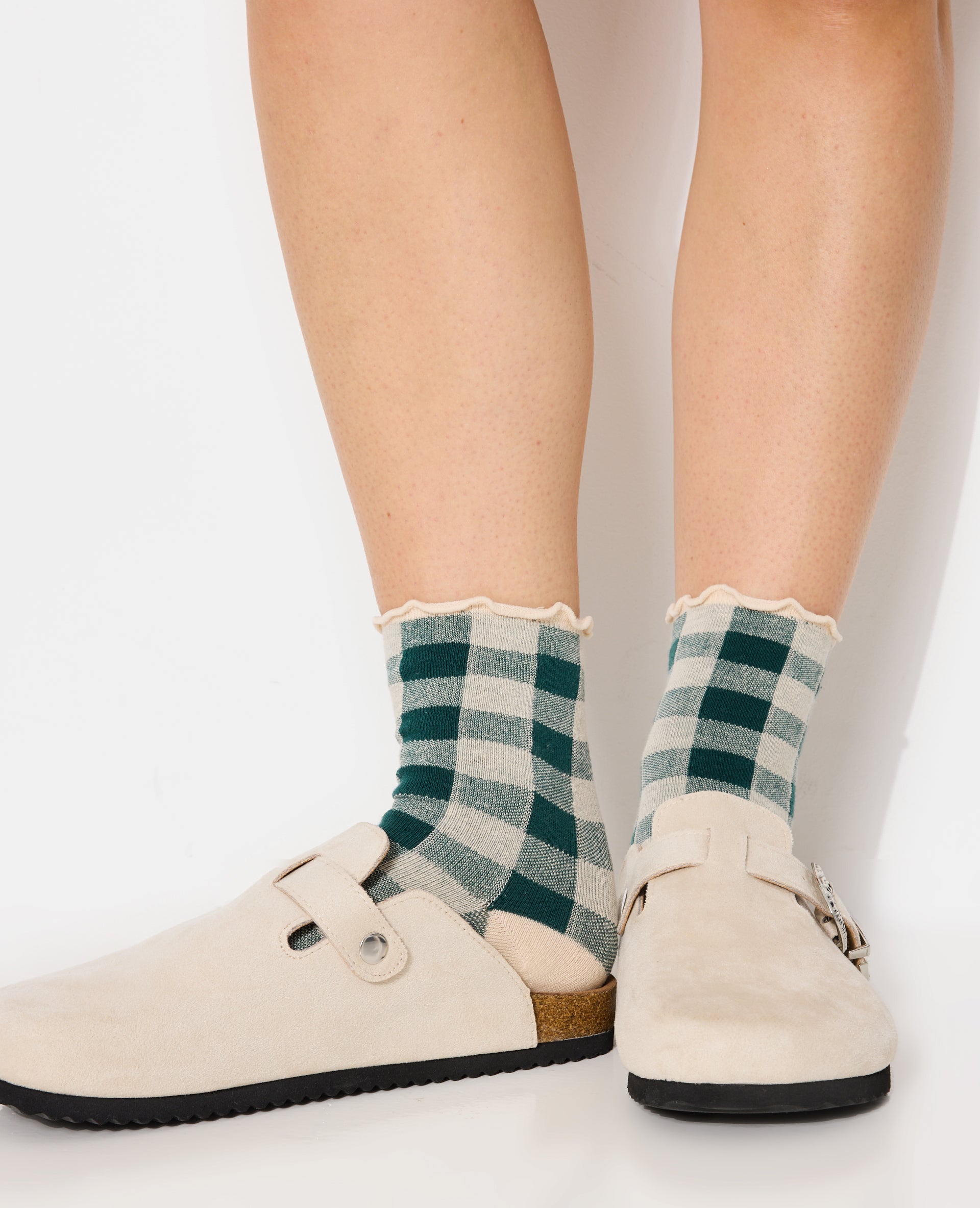Lot de 2 paires de chaussettes à carreaux