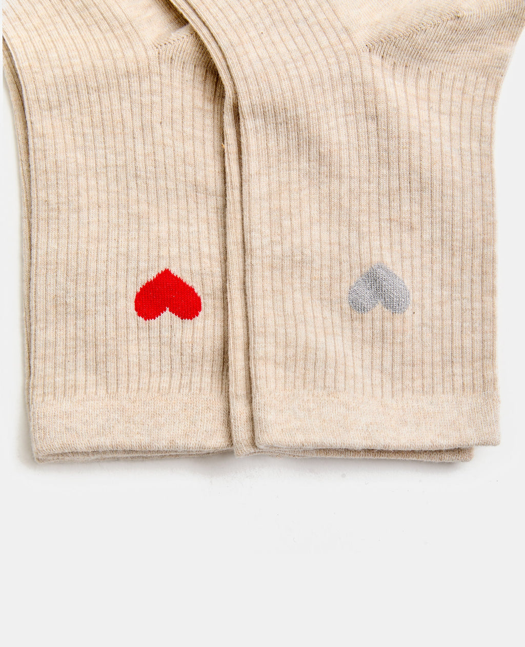 Lot de 2 paires de chaussettes avec cœurs