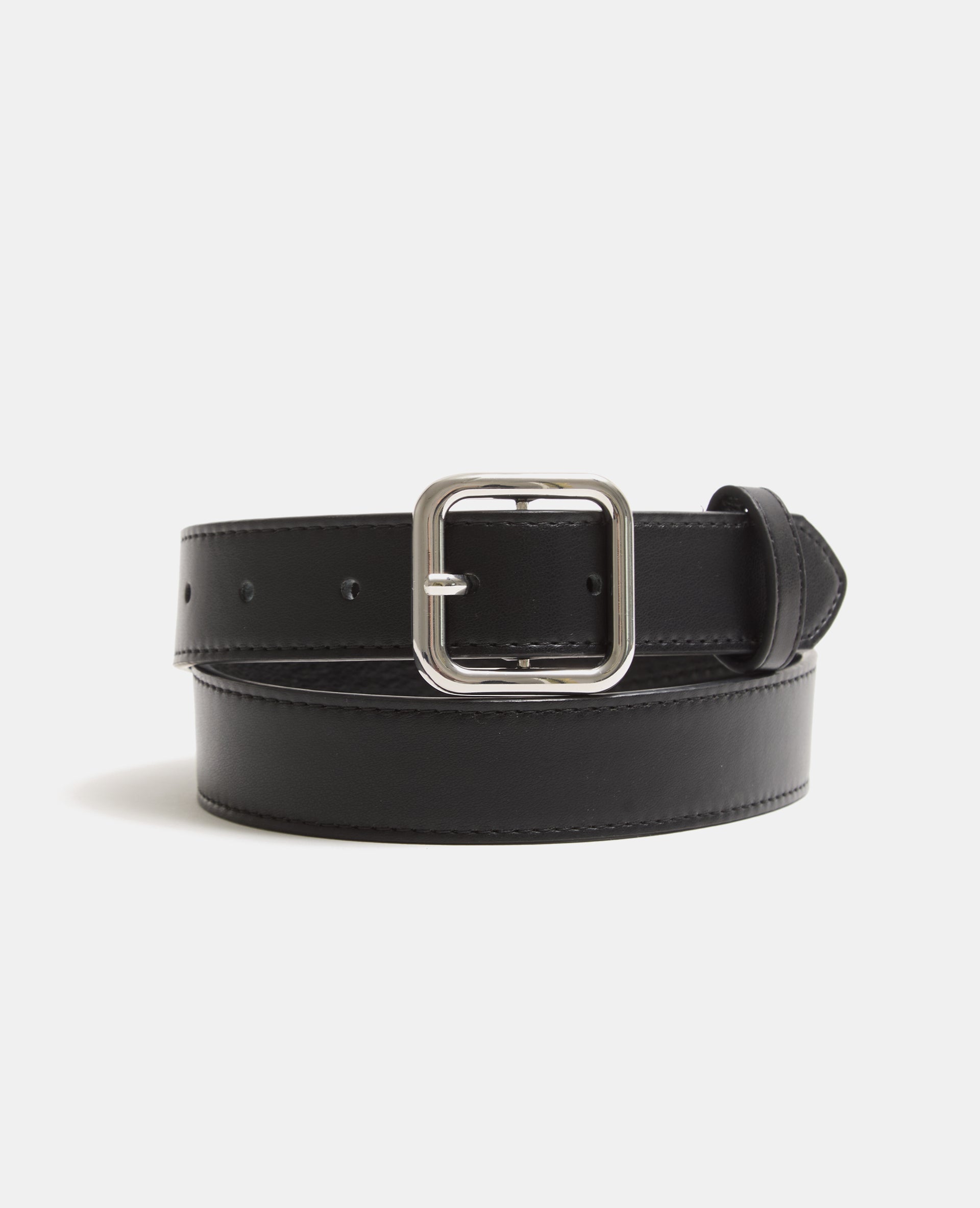 Ceinture en simili avec boucle carrée