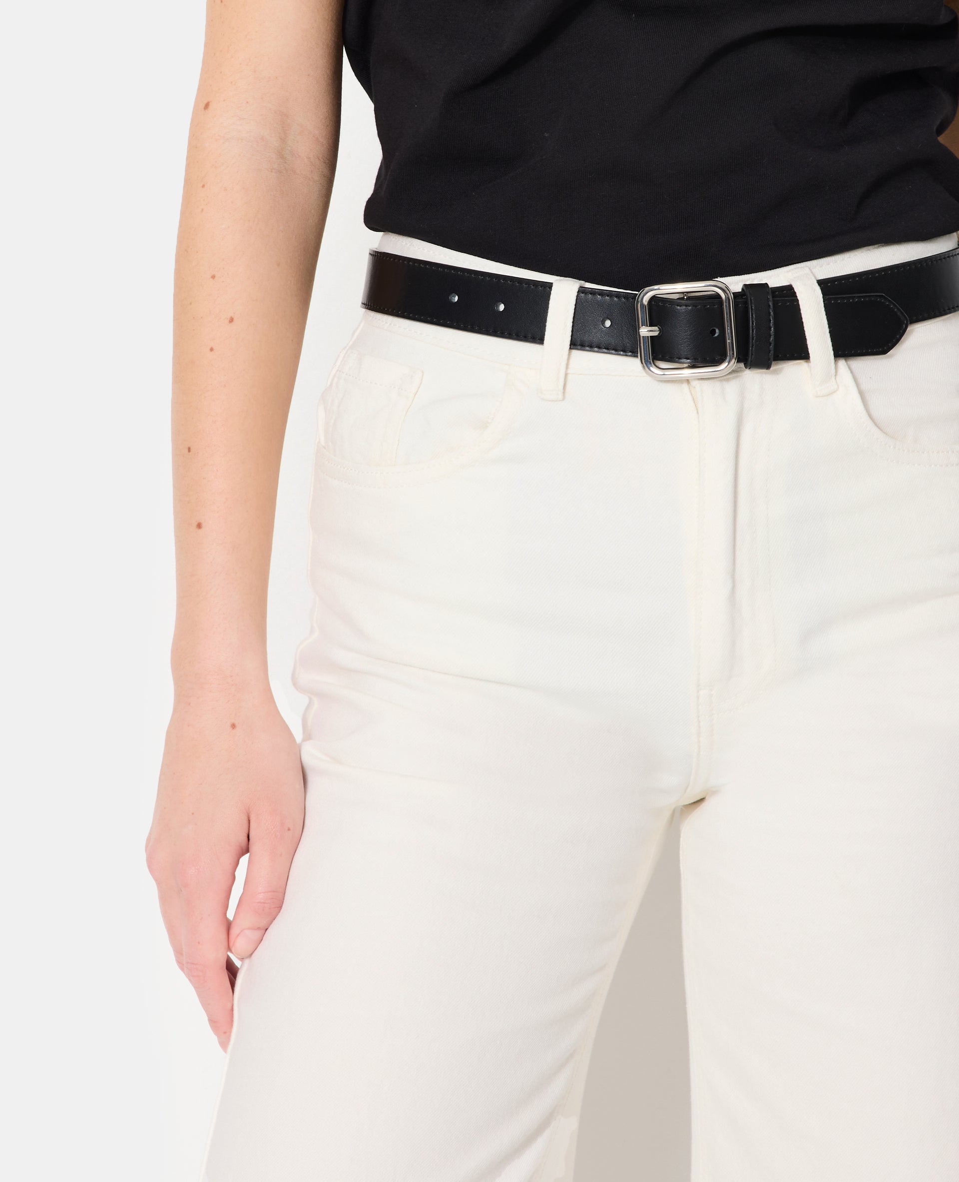 Ceinture en simili avec boucle carrée