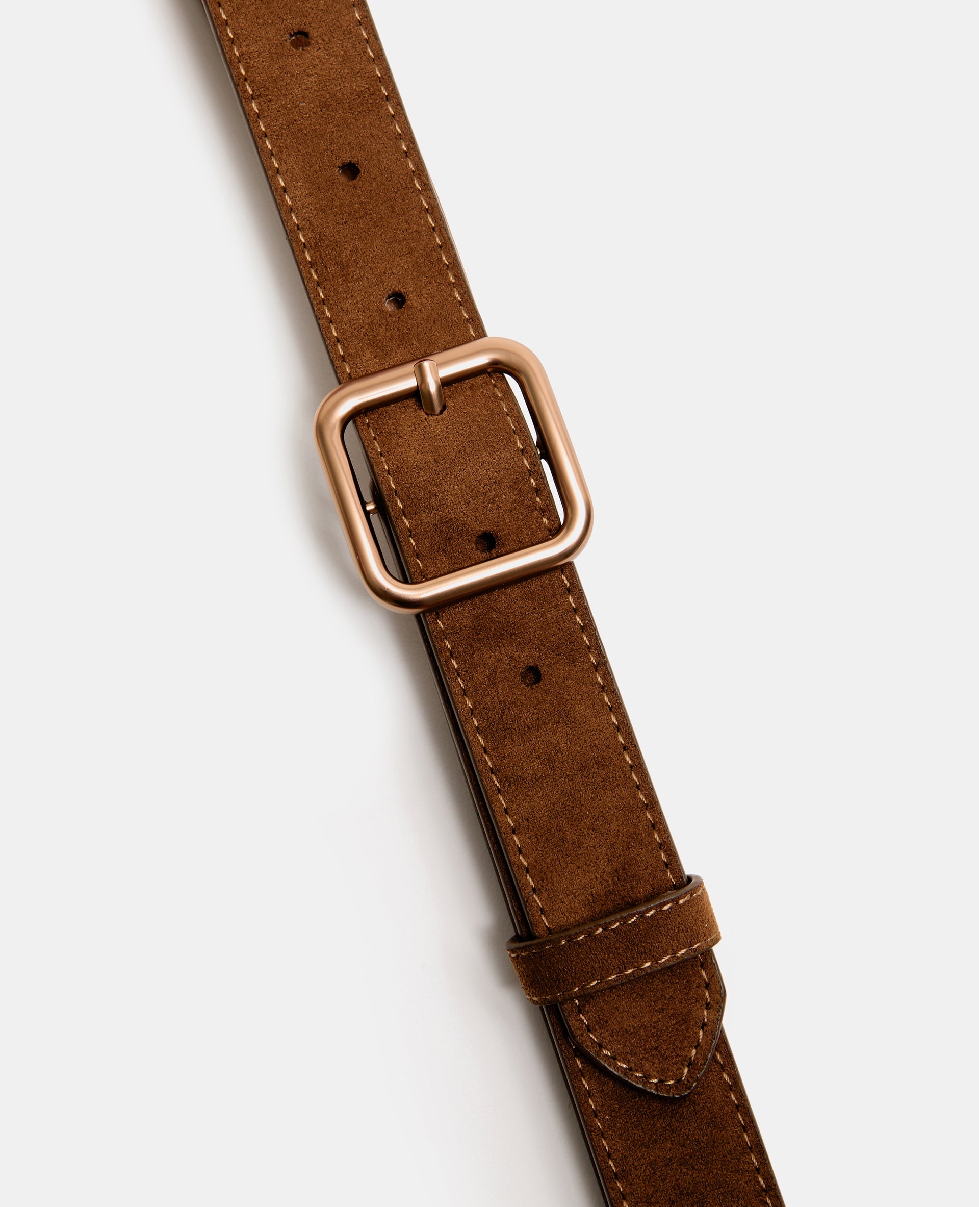 Ceinture en suédine avec boucle carrée