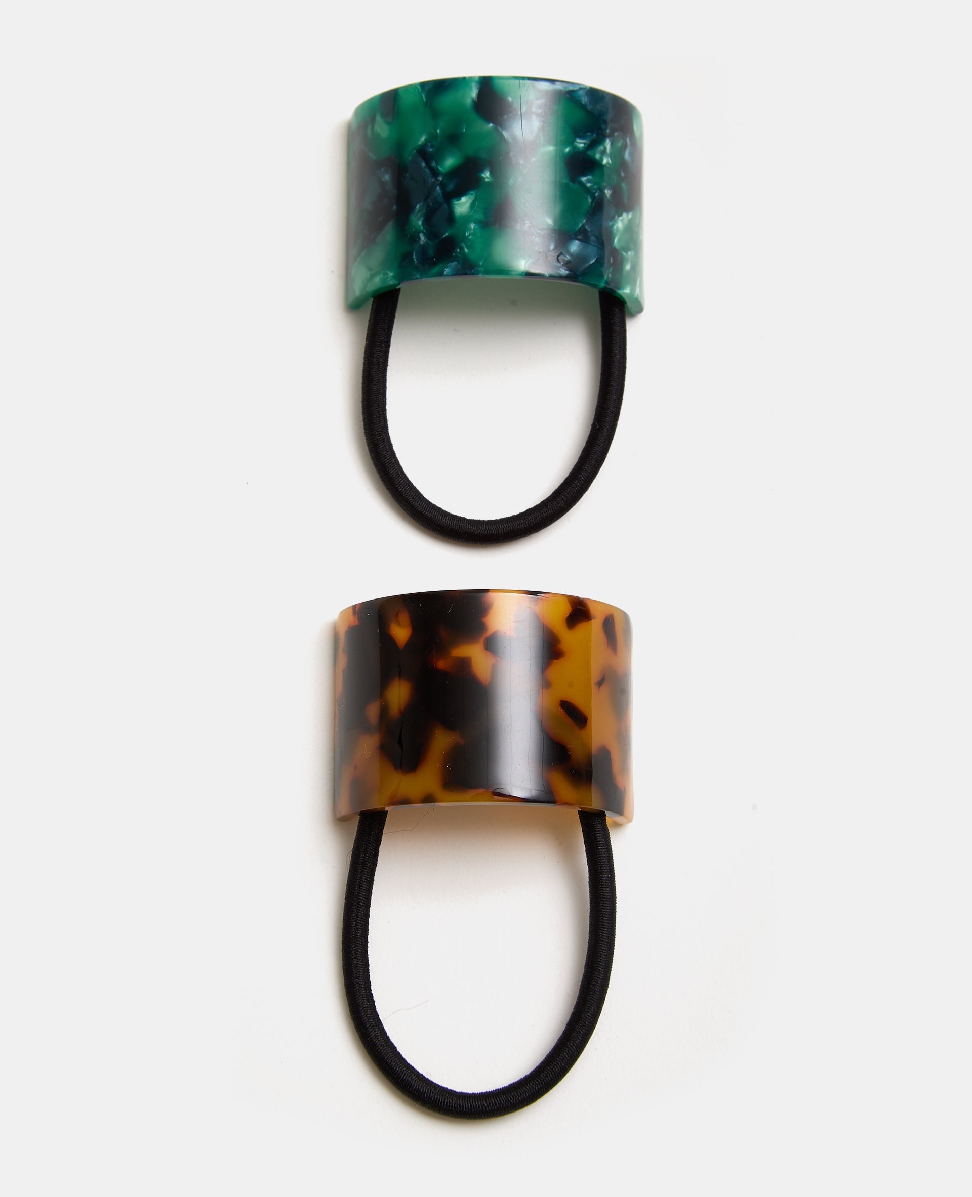 Lot de 2 élastiques avec déco façon écaille