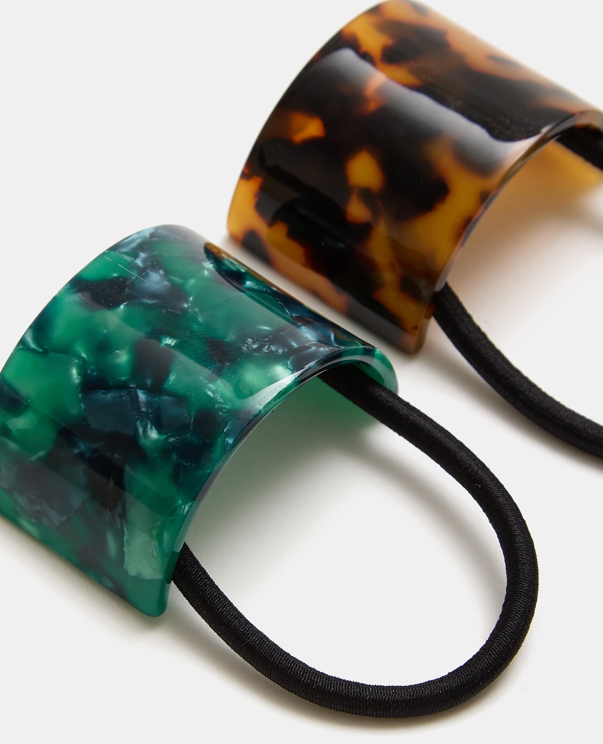 Lot de 2 élastiques avec déco façon écaille