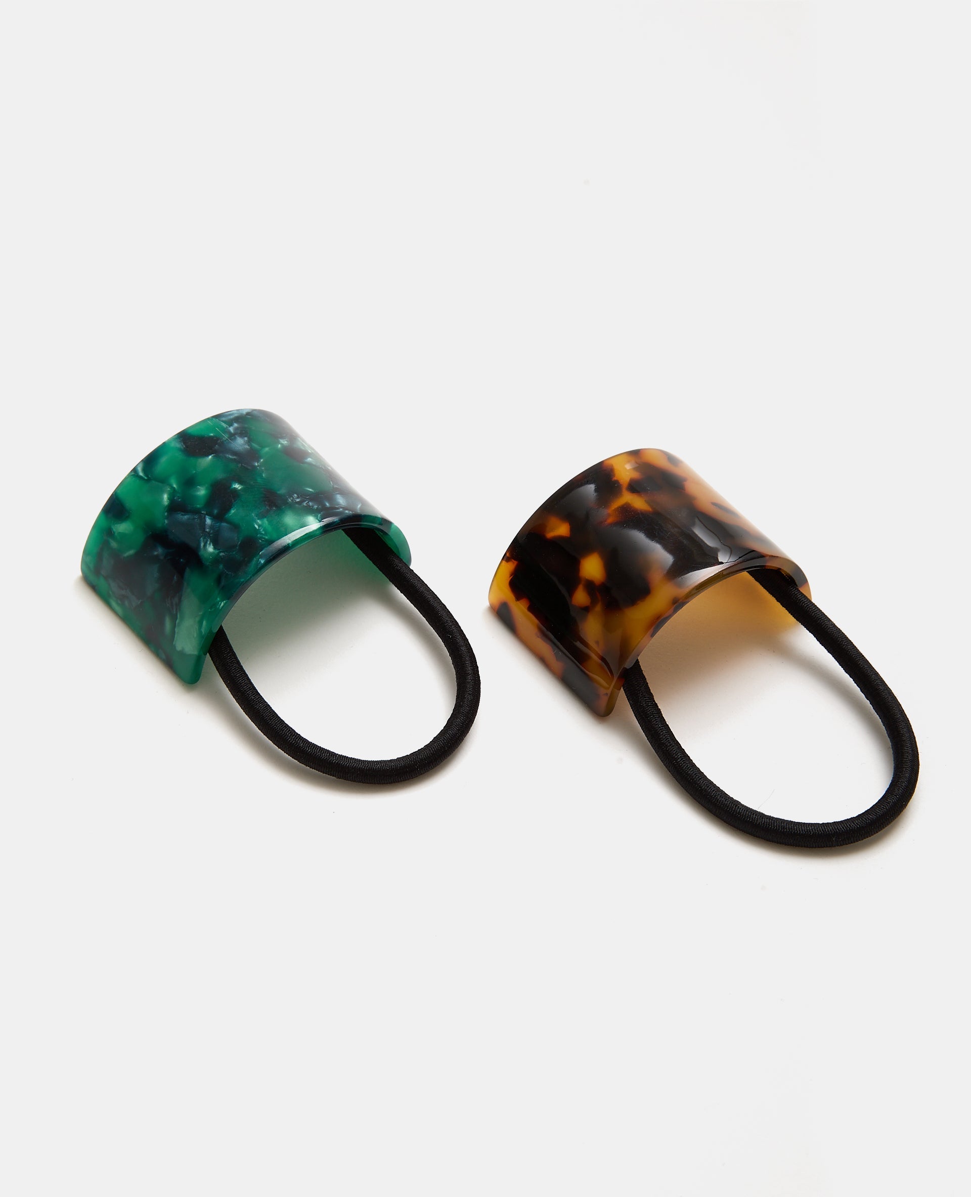Lot de 2 élastiques avec déco façon écaille