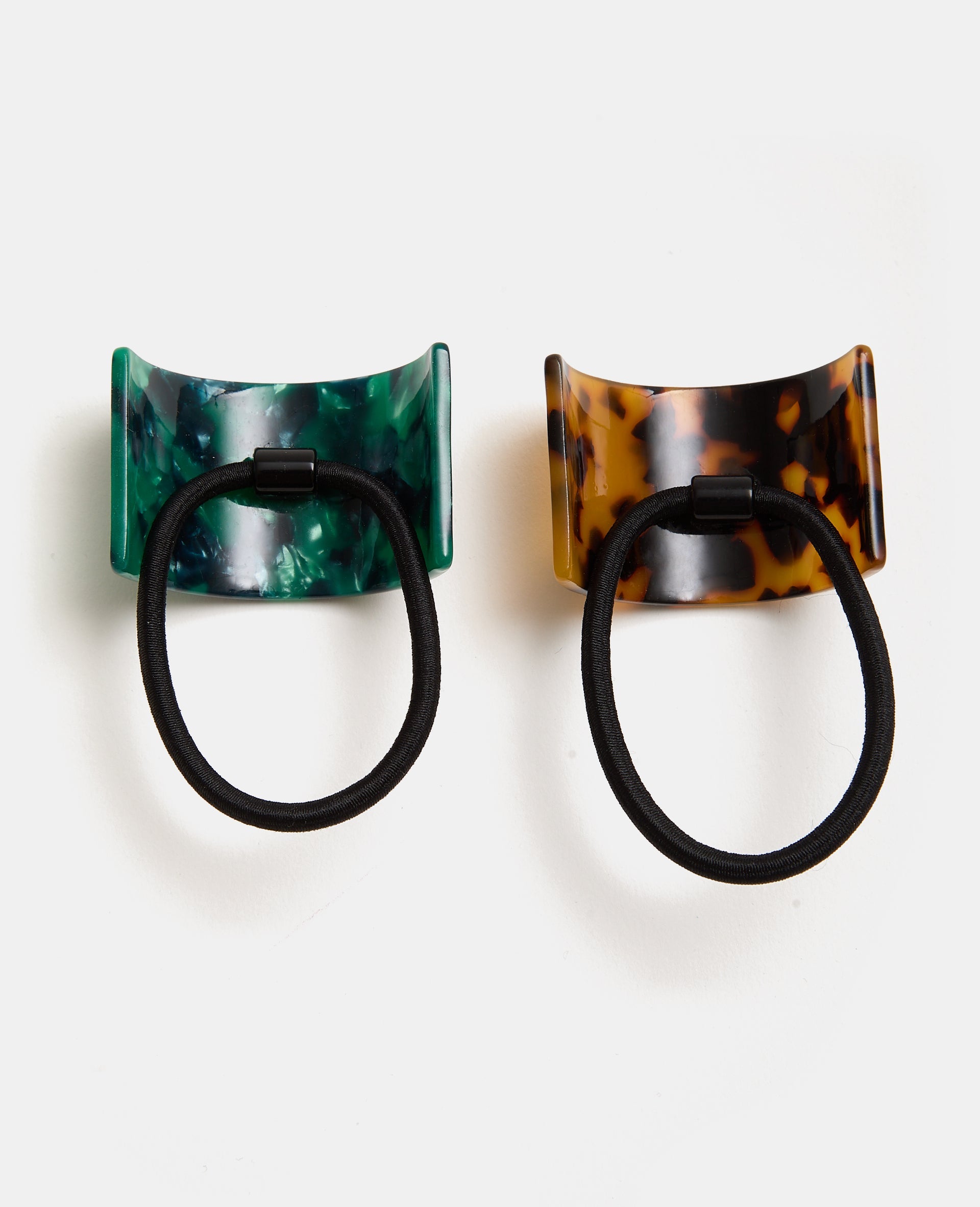 Lot de 2 élastiques avec déco façon écaille