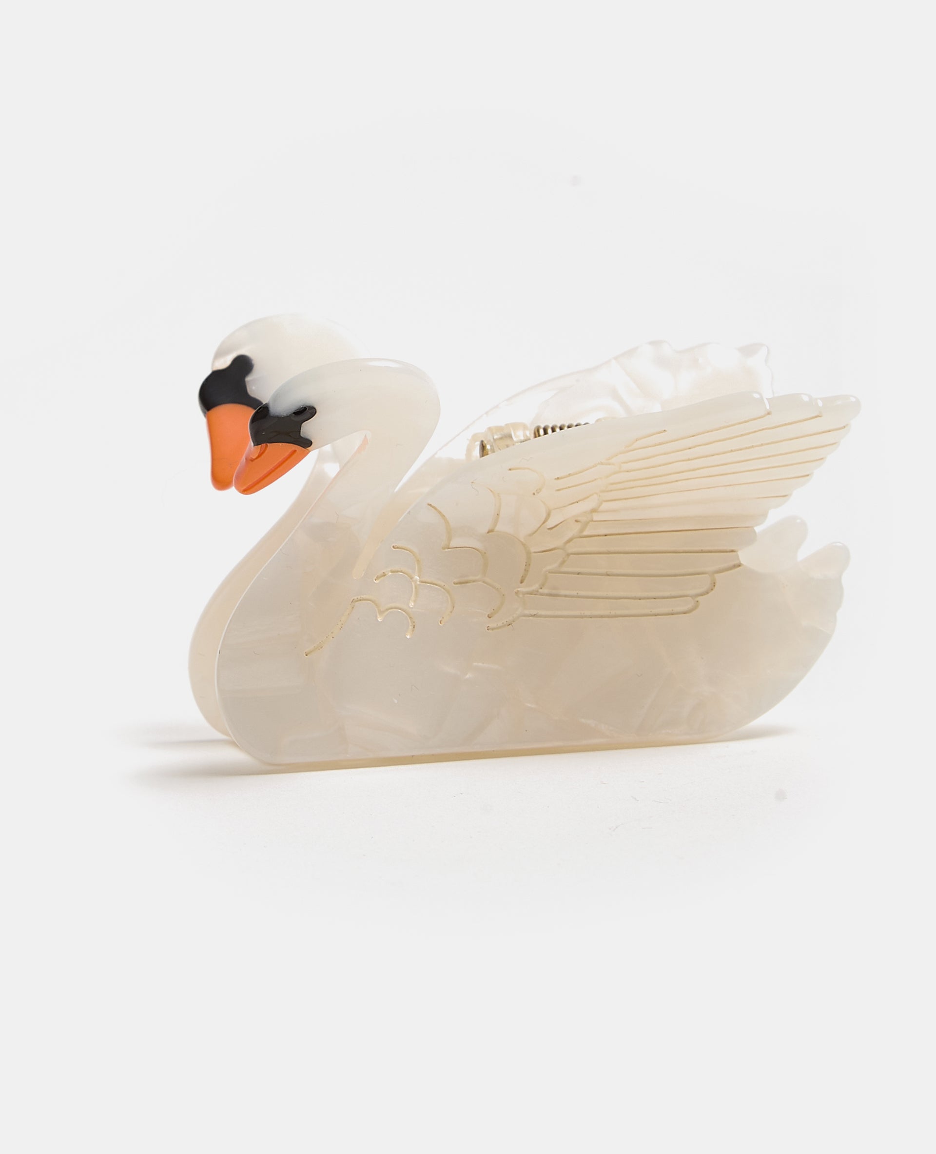 Pince crocodile cygne effet nacre