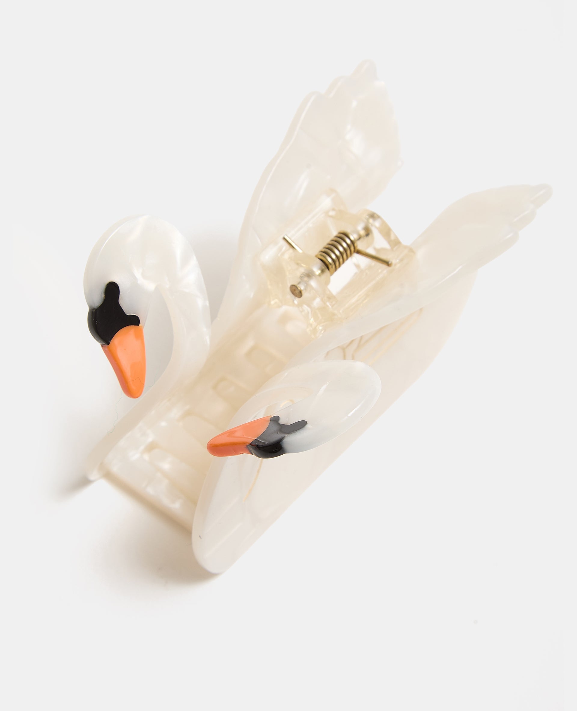 Pince crocodile cygne effet nacre