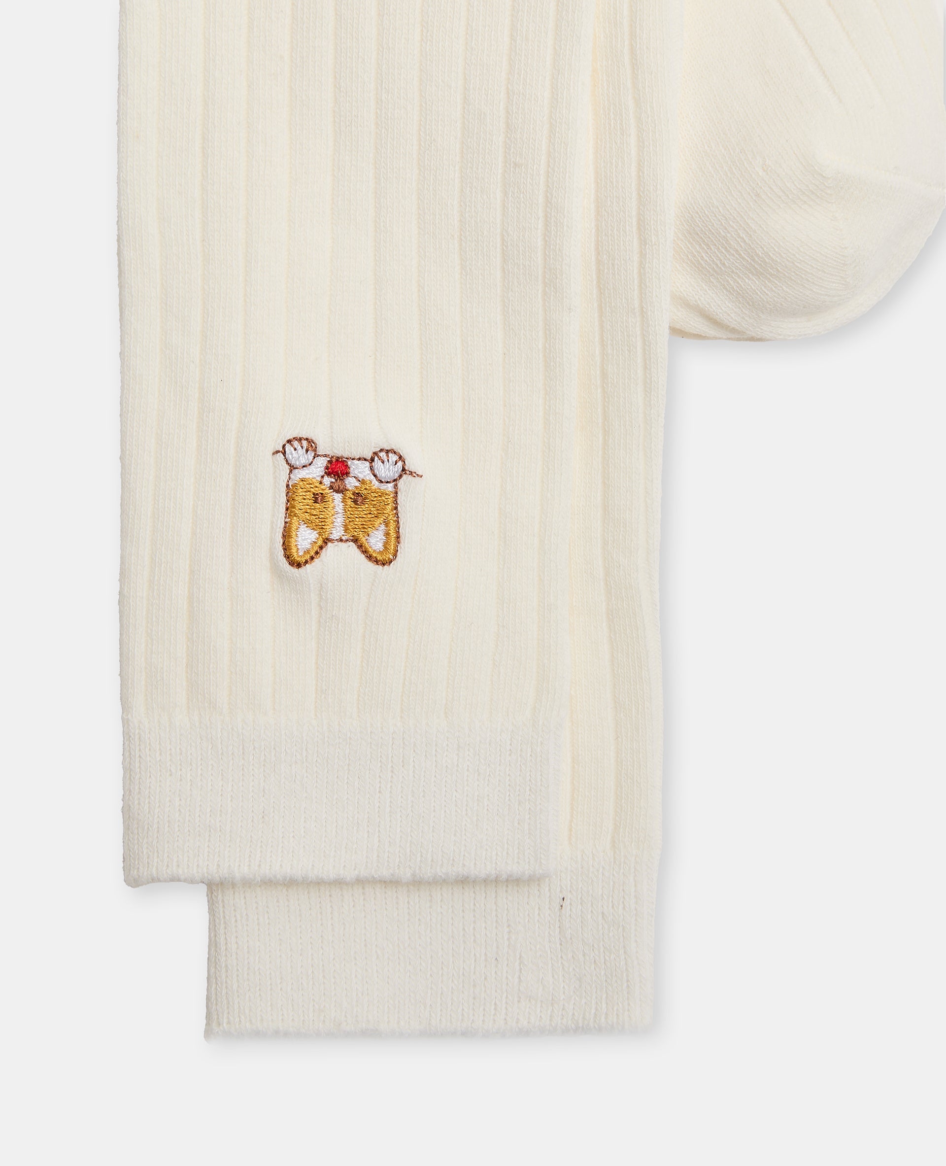 Paire de chaussettes avec broderie chien