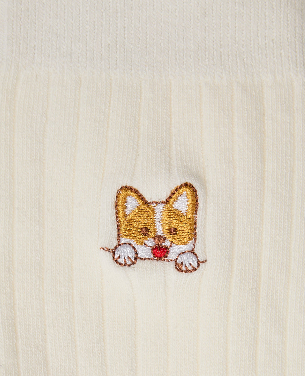 Paire de chaussettes avec broderie chien