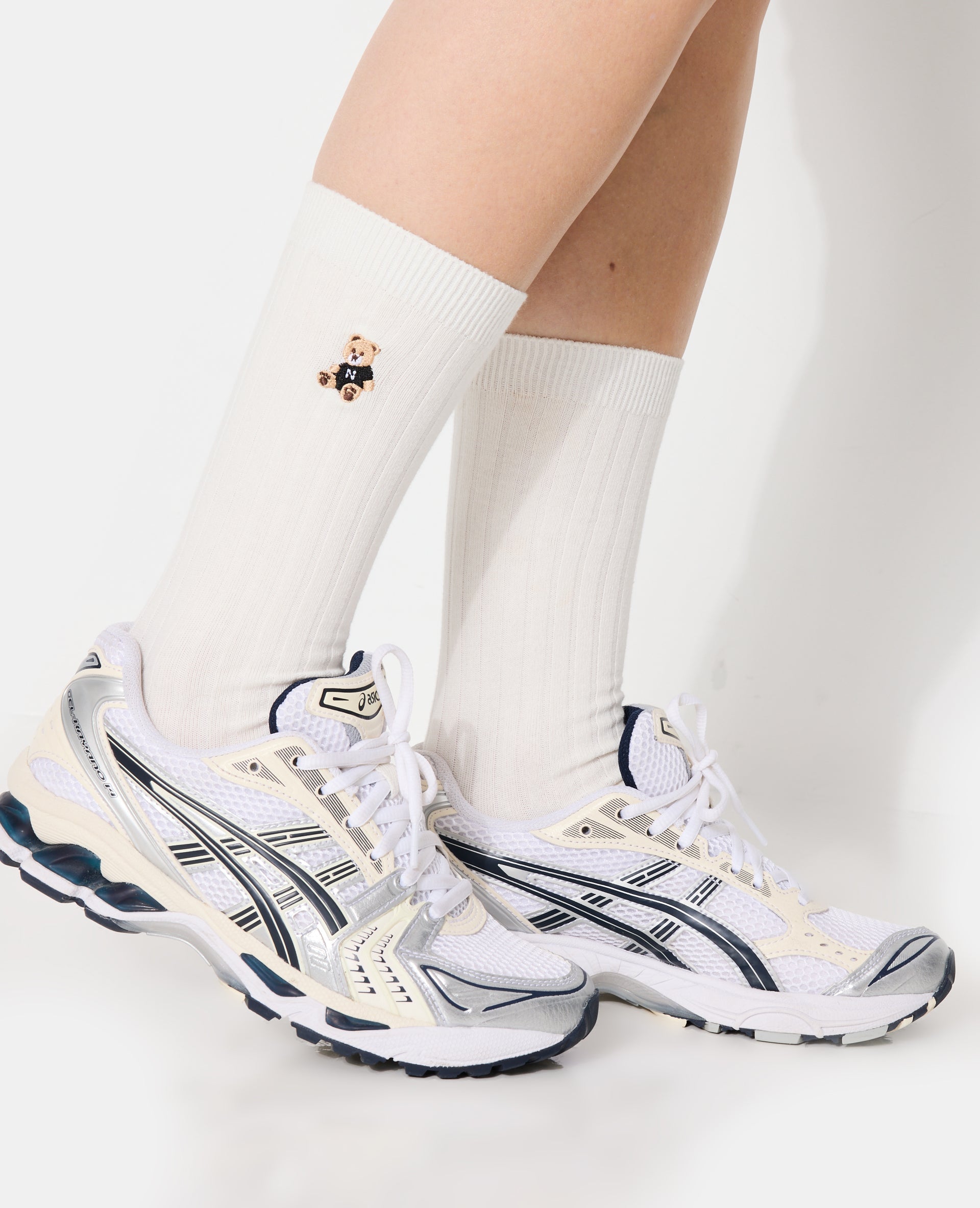 Paire de chaussettes avec broderie ourson