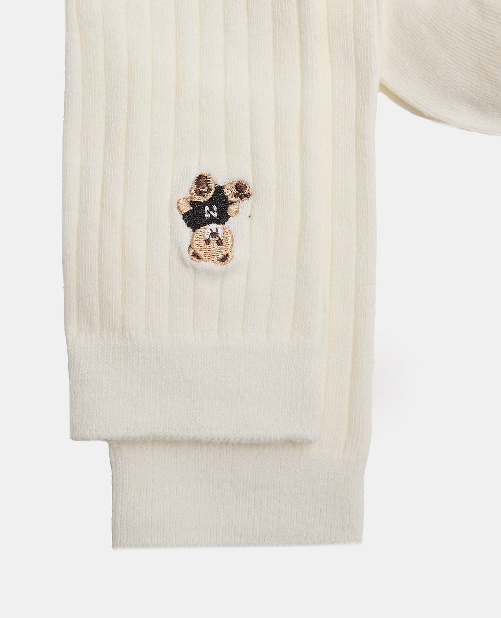 Paire de chaussettes avec broderie ourson