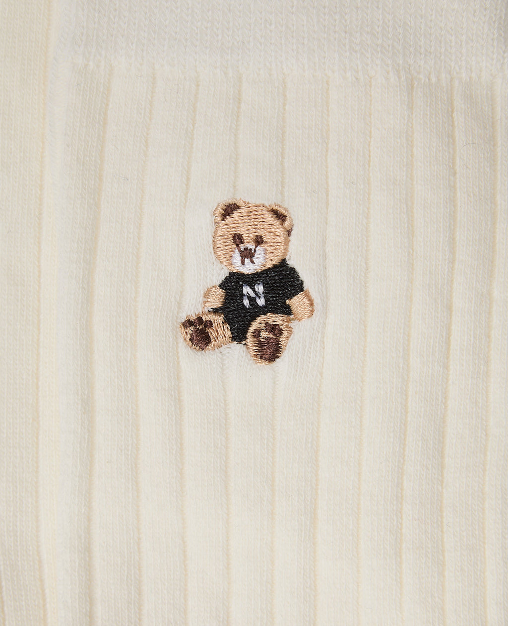 Paire de chaussettes avec broderie ourson