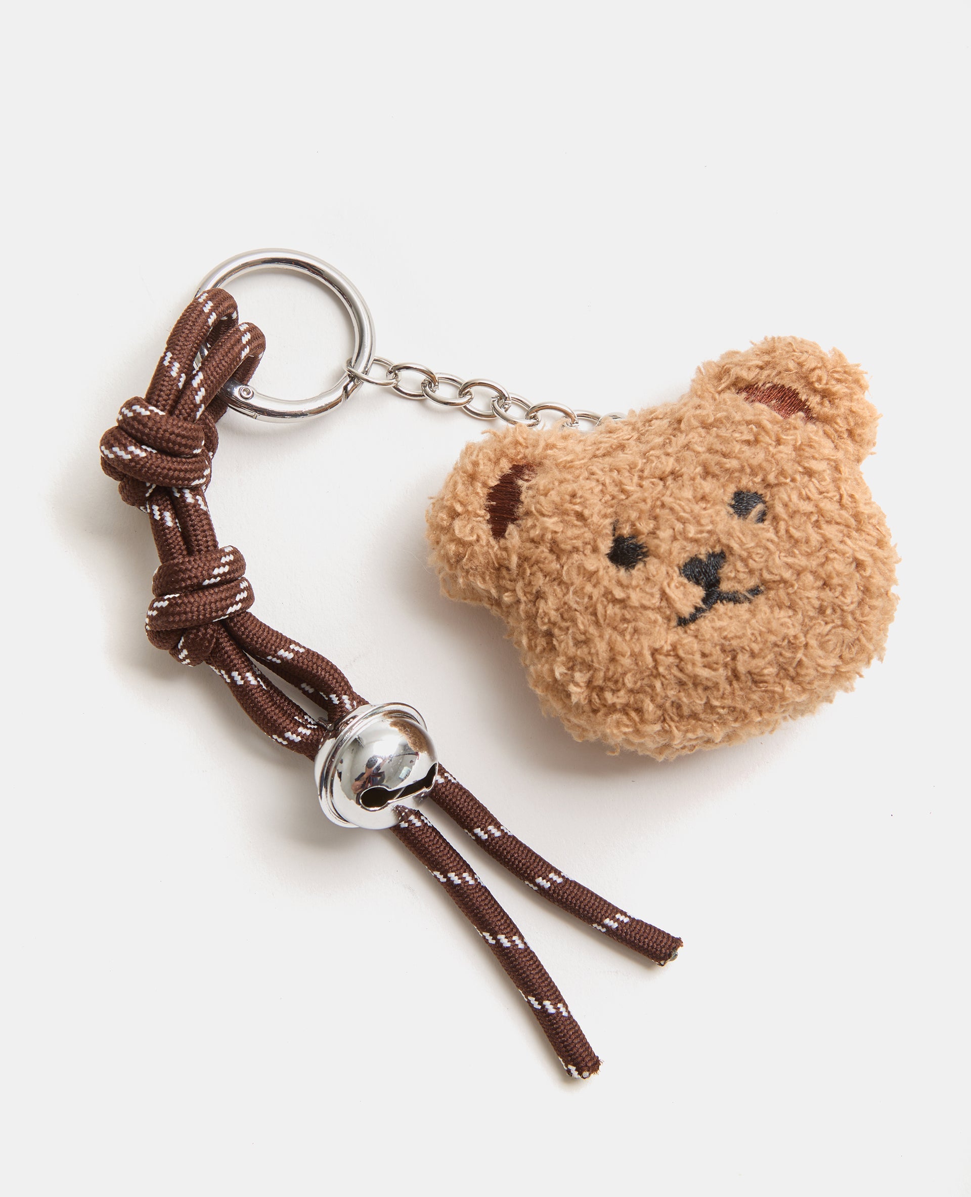 Déco de sac tête de nounours avec corde et clochette