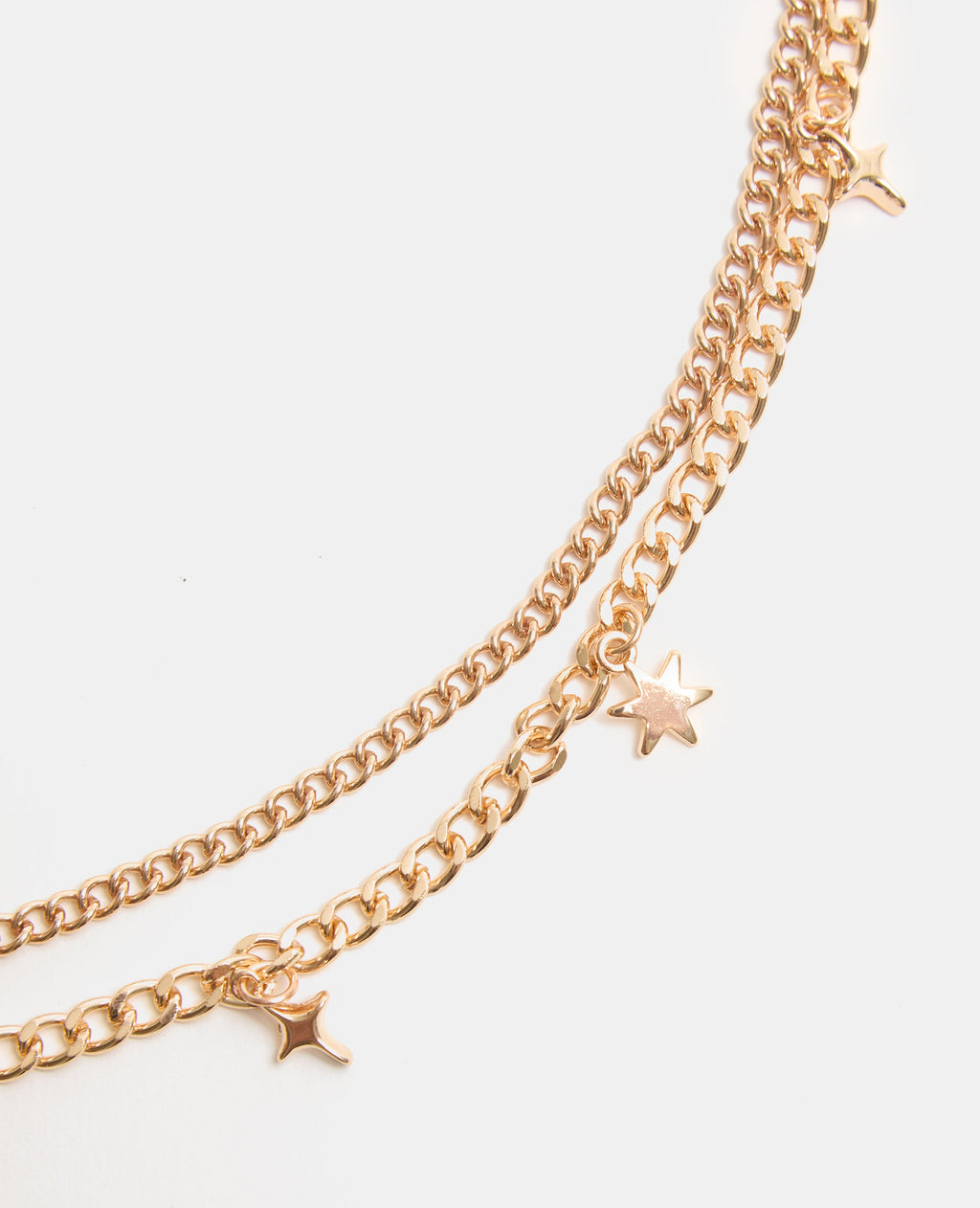 Ceinture en chaîne double rangée avec étoiles