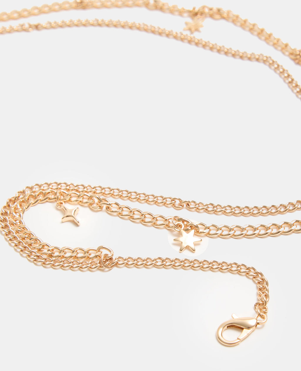 Ceinture en chaîne double rangée avec étoiles